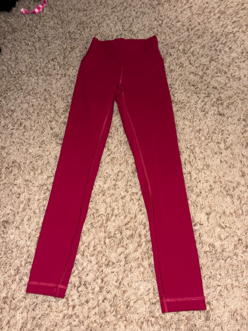 Red Lululemon leggings